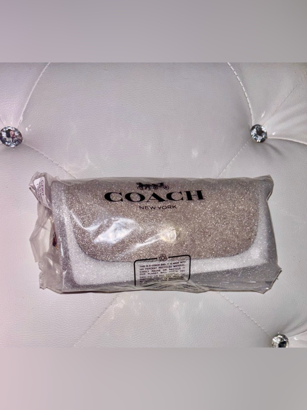 NEW Coach Signature Print Tan Brown Multi Coated Canvas Leather Sunglasses Case - Picture 11 of 15